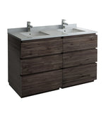 Fresca Formosa 58`` Floor Standing Double Sink Modern Bathroom Cabinet