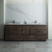 Fresca Formosa Floor Standing Double Sink Modern Bathroom Cabinet w/ Top & Sinks