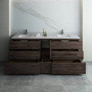 Fresca Formosa Floor Standing Double Sink Modern Bathroom Cabinet w/ Top & Sinks