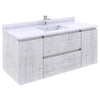 Fresca Formosa 48" Wall Hung Modern Bathroom Cabinet w/ Top & Sink in Rustic White