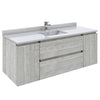 Fresca Formosa 54" Wall Hung Modern Bathroom Cabinet w/ Top & Sink in Ash