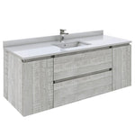 Fresca Formosa 54" Wall Hung Modern Bathroom Cabinet w/ Top & Sink in Ash