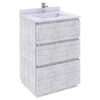 Fresca Formosa 24" Floor Standing Modern Bathroom Cabinet w/ Top & Sink in Rustic White