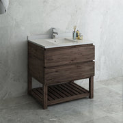 Fresca Formosa Floor Standing Open Bottom Modern Bathroom Cabinet w/ Top & Sink