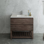 Fresca Formosa Floor Standing Open Bottom Modern Bathroom Cabinet w/ Top & Sink