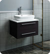 Fresca Lucera Wall Hung Modern Bathroom Cabinet w/ Top & Vessel Sink