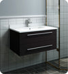 Fresca Lucera Wall Hung Modern Bathroom Cabinet w/ Top & Undermount Sink