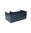 Fresca Lucera 36" Royal Blue Wall Hung Undermount Sink Modern Bathroom Cabinet - Right Version