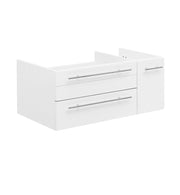 Fresca Lucera 36`` Wall Hung Undermount Sink Modern Bathroom Cabinet - Left Version