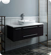 Fresca Lucera Wall Hung Modern Bathroom Cabinet w/ Top & Vessel Sink