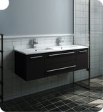 Fresca Lucera Wall Hung Modern Bathroom Cabinet w/ Top & Double Undermount Sinks