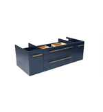 Fresca Lucera 48" Royal Blue Wall Hung Vessel Sink Modern Bathroom Cabinet