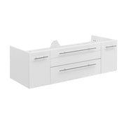 Fresca Lucera 48`` Wall Hung Double Undermount Sink Modern Bathroom Cabinet