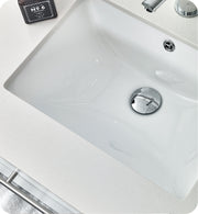 Fresca Lucera Wall Hung Modern Bathroom Cabinet w/ Top & Double Undermount Sinks
