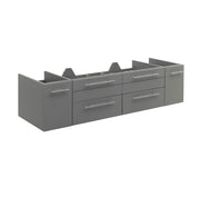 Fresca Lucera 60`` Wall Hung Single Undermount Sink Modern Bathroom Cabinet