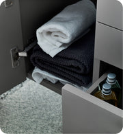 Fresca Lucera Wall Hung Modern Bathroom Cabinet w/ Top & Double Vessel Sinks