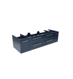 Fresca Lucera 60" Royal Blue Wall Hung Single Undermount Sink Modern Bathroom Cabinet