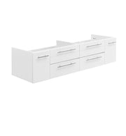 Fresca Lucera 60`` Wall Hung Double Undermount Sink Modern Bathroom Cabinet
