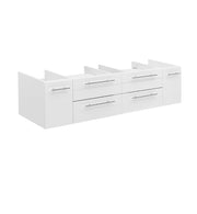 Fresca Lucera 60`` Wall Hung Single Vessel Sink Modern Bathroom Cabinet