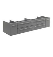 Fresca Lucera 72`` Wall Hung Double Vessel Sink Modern Bathroom Cabinet