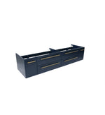 Fresca Lucera 72" Royal Blue Wall Hung Double Undermount Sink Modern Bathroom Cabinet