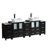 Fresca Torino Modern Double Sink Bathroom Cabinets w/ Tops & Vessel Sinks