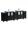 Fresca Torino Modern Double Sink Bathroom Cabinets w/ Integrated Sinks