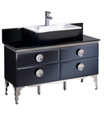 Fresca Moselle 47`` Modern Glass Bathroom Cabinet w/ Top & Vessel Sink