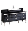 Fresca Moselle 59`` Modern Glass Bathroom Cabinet w/ Top & Vessel Sink