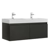 Fresca Mezzo Wall Hung Double Sink Modern Bathroom Cabinet w/ Integrated Sink