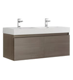 Fresca Mezzo Wall Hung Double Sink Modern Bathroom Cabinet w/ Integrated Sink