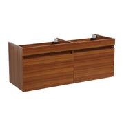 Fresca Mezzo 48`` Wall Hung Double Sink Modern Bathroom Cabinet