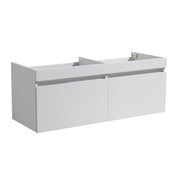 Fresca Mezzo 48`` Wall Hung Double Sink Modern Bathroom Cabinet
