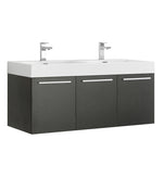 Fresca Vista Wall Hung Double Sink Modern Bathroom Cabinet w/ Integrated Sink