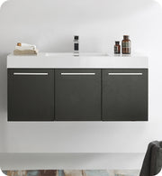 Fresca Vista Wall Hung Modern Bathroom Cabinet w/ Integrated Sink