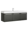 Fresca Vista Wall Hung Single Sink Modern Bathroom Cabinet w/ Integrated Sink