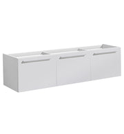 Fresca Vista 60`` Wall Hung Single Sink Modern Bathroom Cabinet