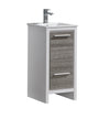 Fresca Allier Rio 16" Ash Gray Modern Bathroom Cabinet w/ Sink