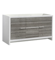 Fresca Allier Rio 60`` Ash Gray Double Sink Modern Bathroom Cabinet