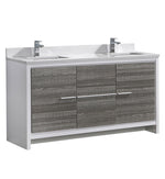 Fresca Allier Rio Double Sink Modern Bathroom Cabinet w/ Top & Sinks
