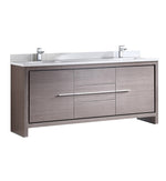 Fresca Allier Modern Double Sink Bathroom Cabinet w/ Top & Sinks