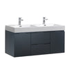 Fresca Valencia Wall Hung Double Sink Modern Bathroom Vanity