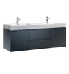 Fresca Valencia Wall Hung Double Sink Modern Bathroom Vanity