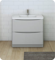 Fresca Tuscany Free Standing Modern Bathroom Cabinet w/ Integrated Sink