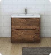 Fresca Tuscany Free Standing Modern Bathroom Cabinet w/ Integrated Sink
