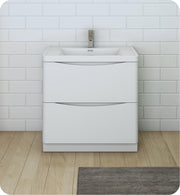 Fresca Tuscany Free Standing Modern Bathroom Cabinet w/ Integrated Sink
