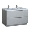 Fresca Tuscany Free Standing Modern Bathroom Cabinet w/ Integrated Double Sink