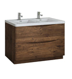 Fresca Tuscany Free Standing Modern Bathroom Cabinet w/ Integrated Double Sink