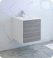 Fresca Catania Wall Hung Modern Bathroom Cabinet w/ Integrated Sink
