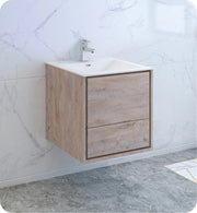 Fresca Catania Wall Hung Modern Bathroom Cabinet w/ Integrated Sink